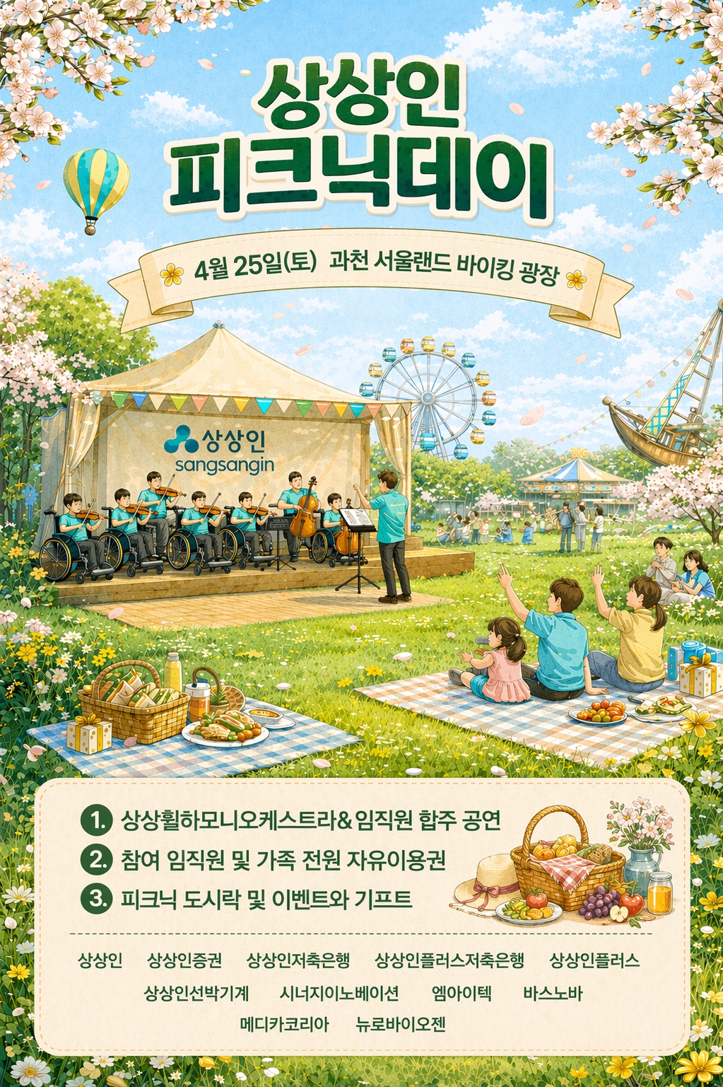 상상인그룹, 서울랜드서 가족과 봄나들이 즐기는 ‘피크닉데이’ 개최
