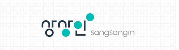 This is the image of sangsangin English logo, horizontal type image.